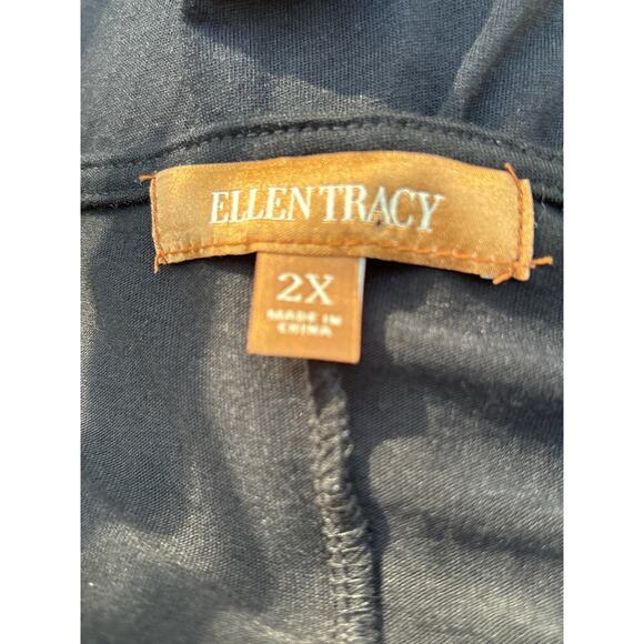 Ellen Tracy Black Tunic Top Black Sequins Womans Plus Sz 2X Long Sleeve Sparkly - Picture 4 of 10